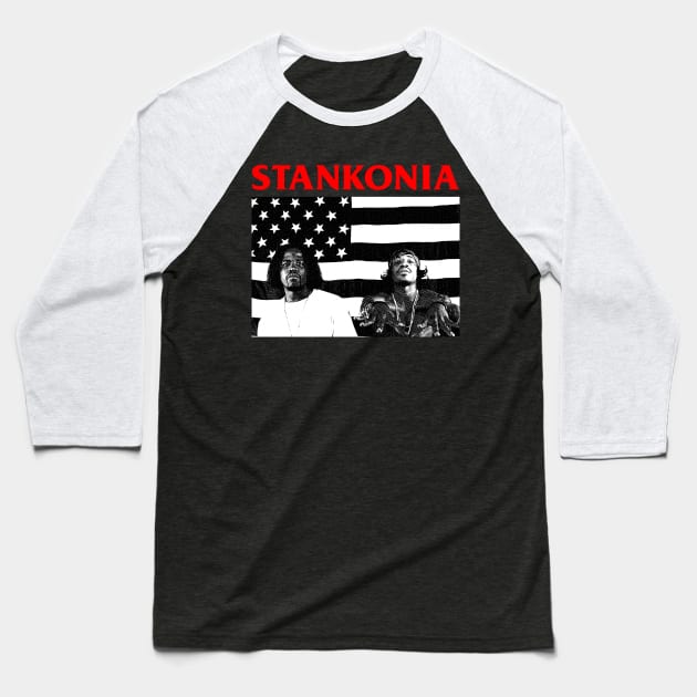 Stankonia - Engraving Baseball T-Shirt by Parody Merch